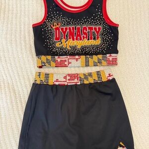 Maryland Dynasty Cheerleading Top and Skirt Set Size XS